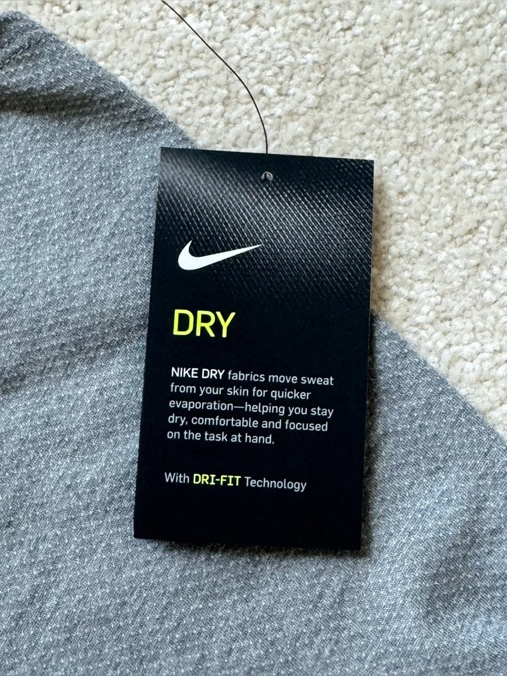 Nike Dri-FIT Open Back Running Tank Top Gray Breathable Racerback Women's XL NWT